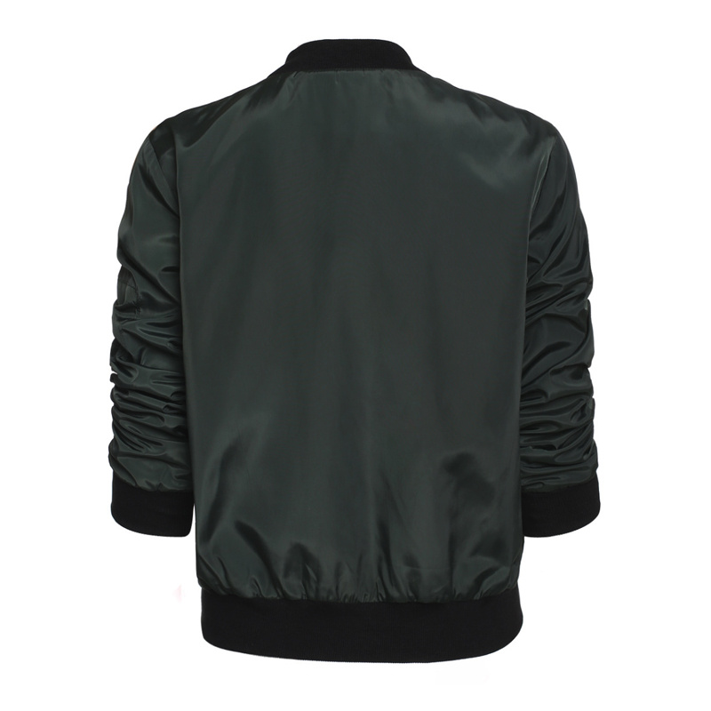 Solid color short style vertical collar leisure zipper jacket jacket jacket jacket jacket - Image 2
