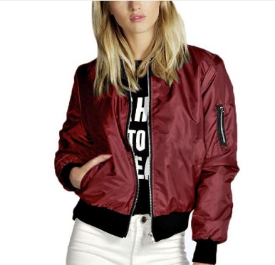 Solid color short style vertical collar leisure zipper jacket jacket jacket jacket jacket - Image 4