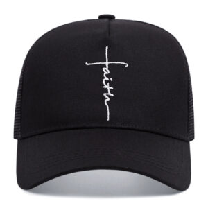 Cross English Embroidery Breathable Baseball Cap
