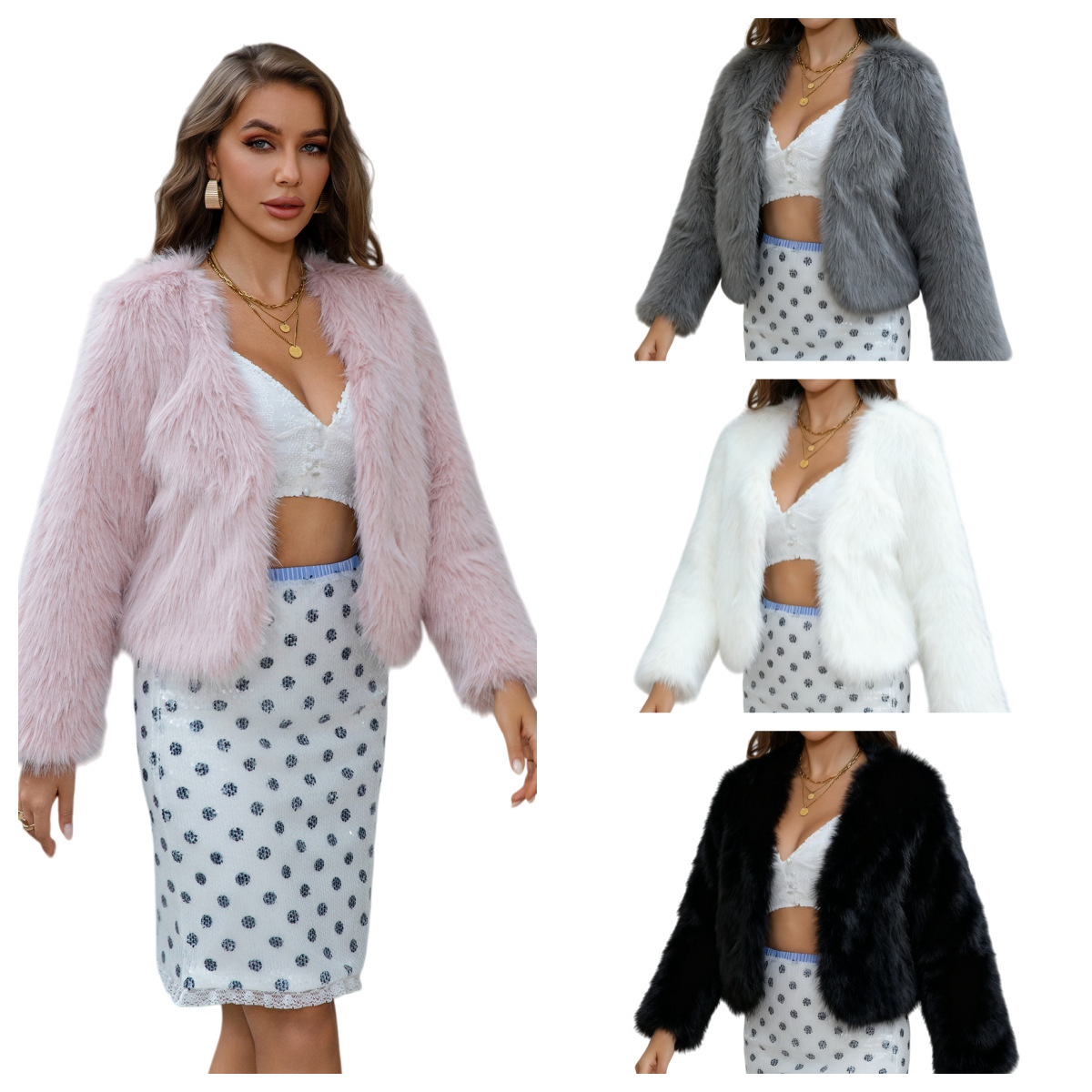 Women's Fur-trimmed Elegant Lady Coat - Image 2