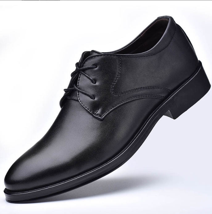 Black Shoes With Pointed Toe For Men - Image 2
