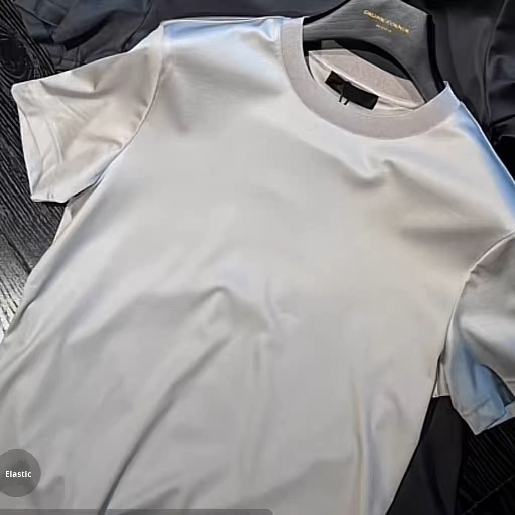 Ice Silk Soft Breathable Round Neck Short Sleeve T-shirt - Image 2