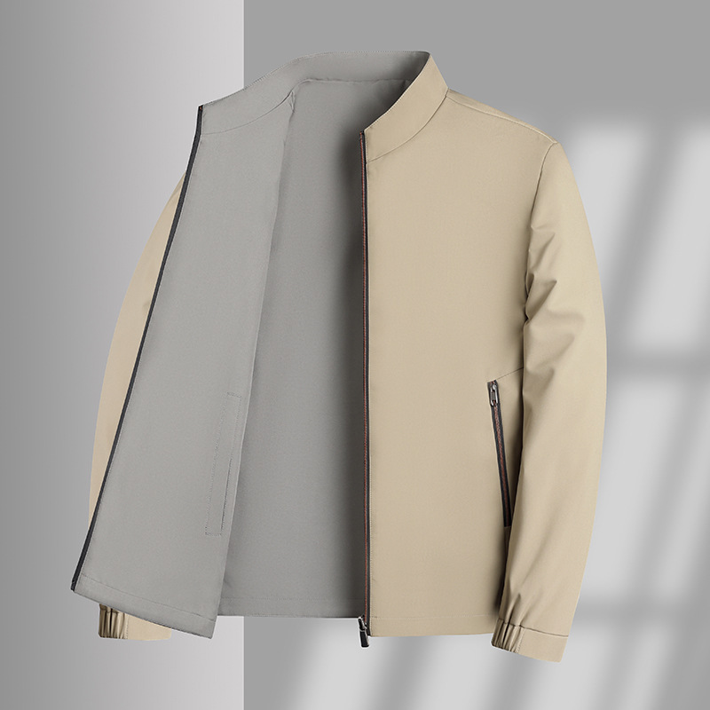 Men's Double-sided Stand Collar Casual Loose Windproof Jacket - Image 5